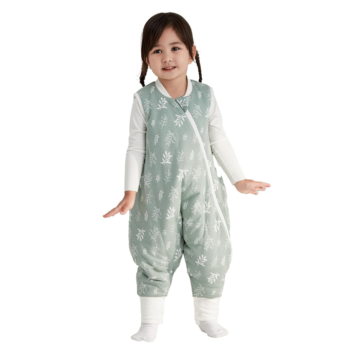Duomiaomiao 0.5 TOG Toddler Sleep Bag 36-48 Months 100% Cotton Lightweight Baby Sleep Sack with Feet, Breathable Comfy Toddler Wearable Blanket