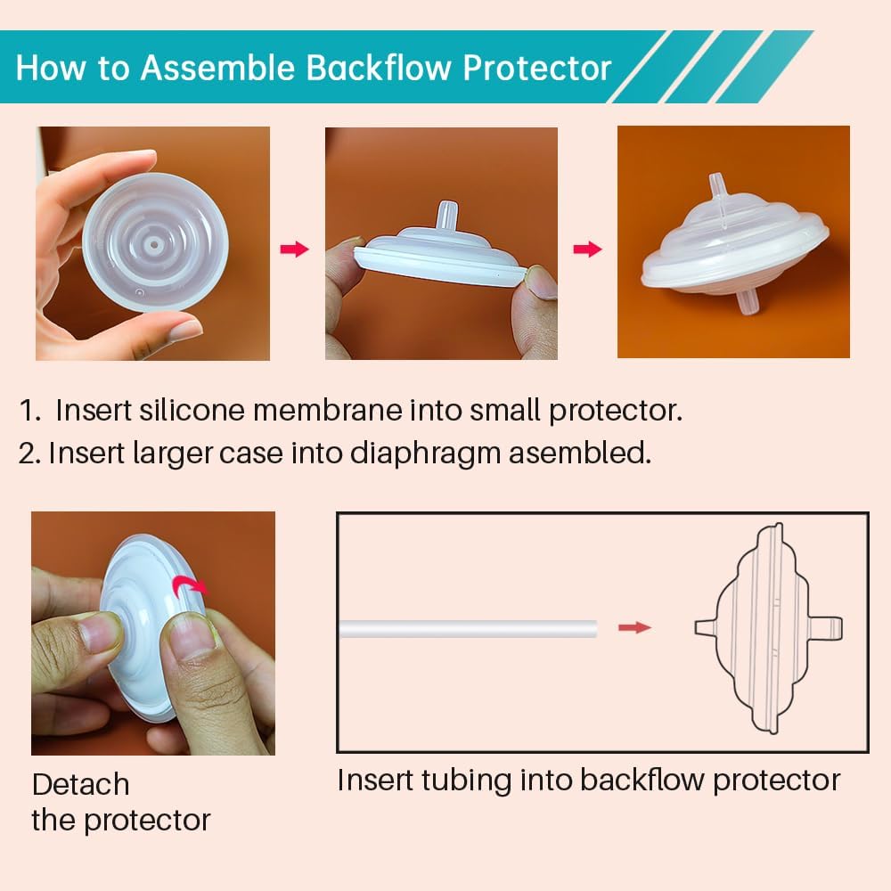 Replace Duckbill Valve and Backflow Protector Breast Pump Part for Spectra