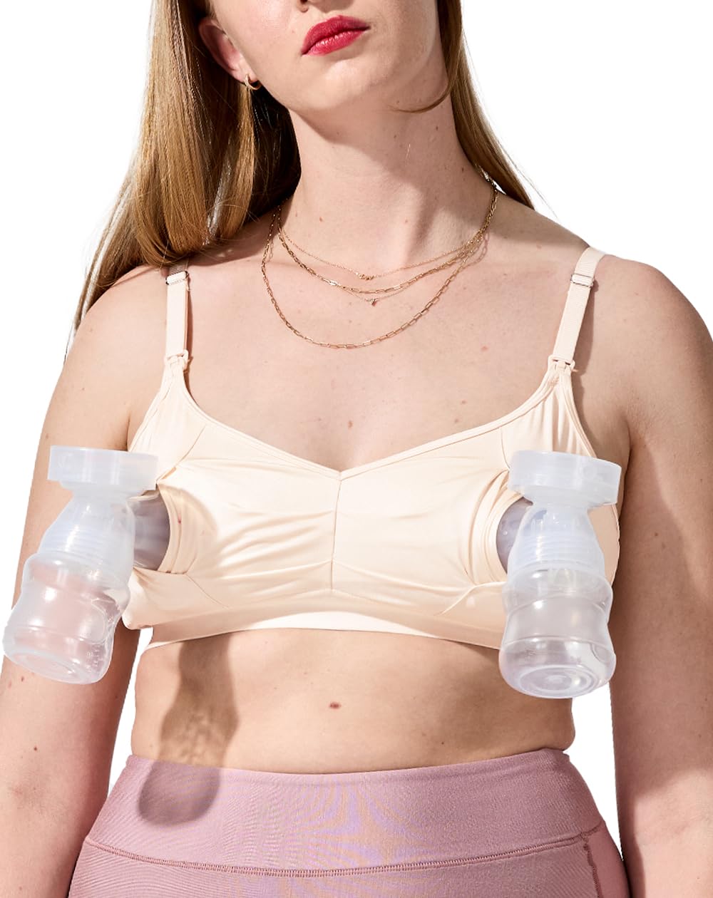 Bodily Do Anything Nursing Bra for Breastfeeding & Hands-Free Pumping, M