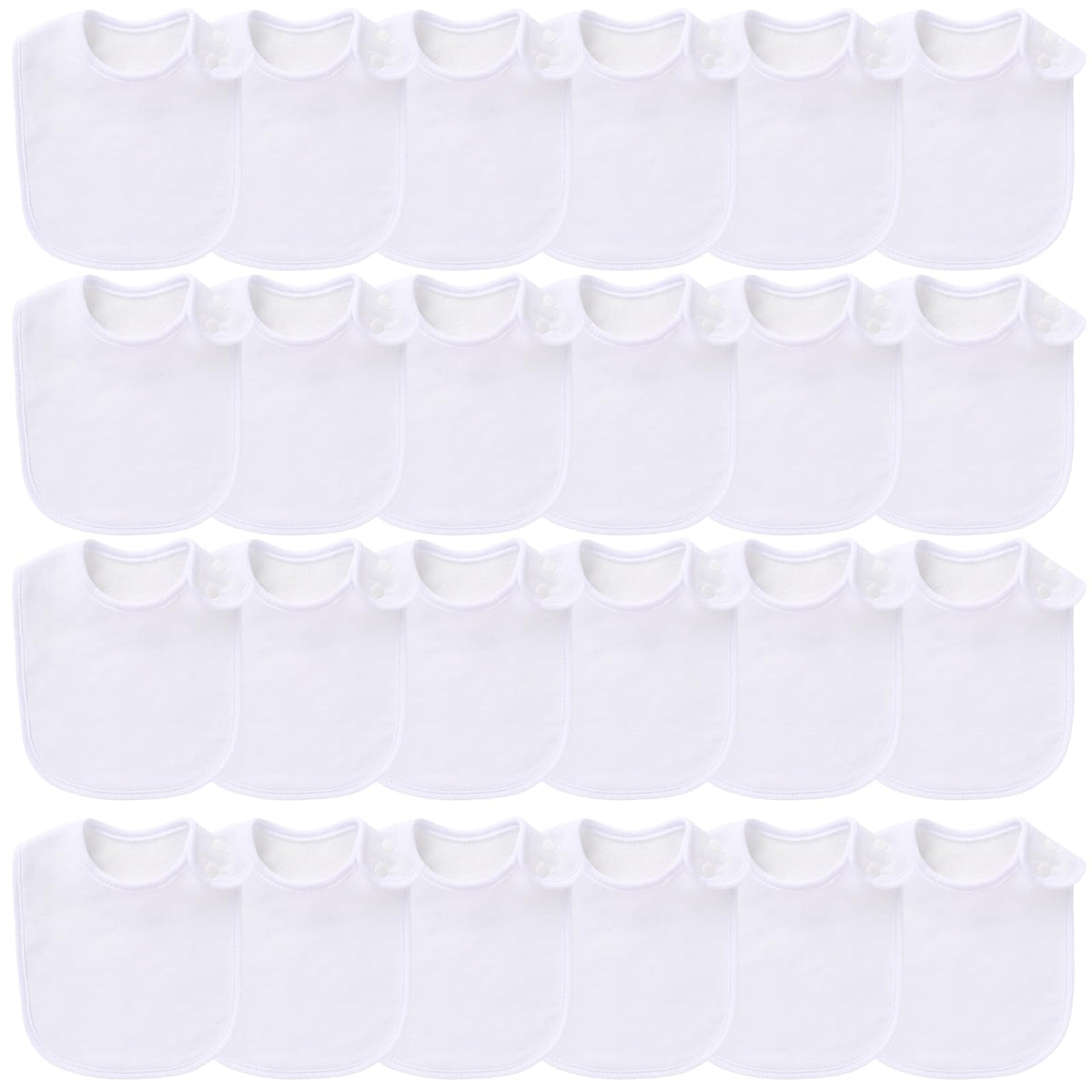 Benoxine Baby Bibs Soft and Absorbent Organic Cotton Bandana Bibs Set for Boys Girls Newborn Unisex Plain Colors 3-36 Months 12 Pcs