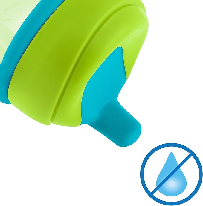 Chicco Semi-Soft Trainer with Bite-Resistant Spout and Spill-Free Lid 7oz.| Removable, Non-Slip Handles | Top-Rack Dishwasher Safe | Easy to Hold Ergonomic Indents | Green| 6+ months