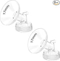 2pcs 17mm Flanges Compatible with Spectra S2 S1 9 Plus Ameda MYA Motif Luna Cimilre Breastpumps, Replacement to Spectra Pump Parts Spectra Flange, for Spectra Pump Parts and Spectra Shield