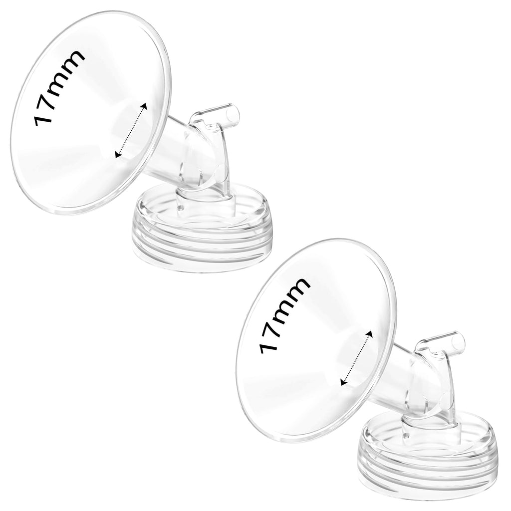2pcs 17mm Flanges Compatible with Spectra S2 S1 9 Plus Ameda MYA Motif Luna Cimilre Breastpumps, Replacement to Spectra Pump Parts Spectra Flange, for Spectra Pump Parts and Spectra Shield