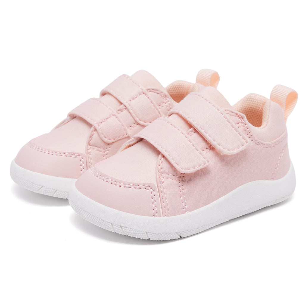 MORENDL Toddler Girl Shoes Baby Wide Toe Box Barefoot Shoes Girls Walking Shoes Non-Slip Minimalist Sneakers Comfort Zero Drop Tennis Outdoor Activities Pink Size 8