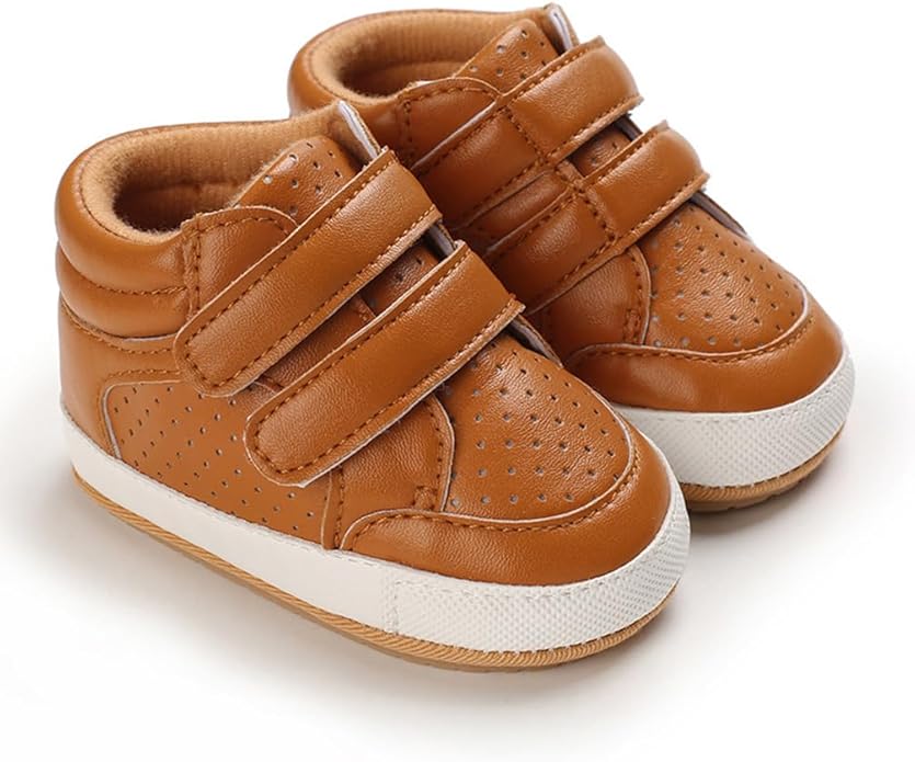 Clowora Baby Boys Girls Shoes Non-Slip Rubber Sole Sneakers Infant First Walking Toddler Crib Shoes Newborn Loafers Flats.