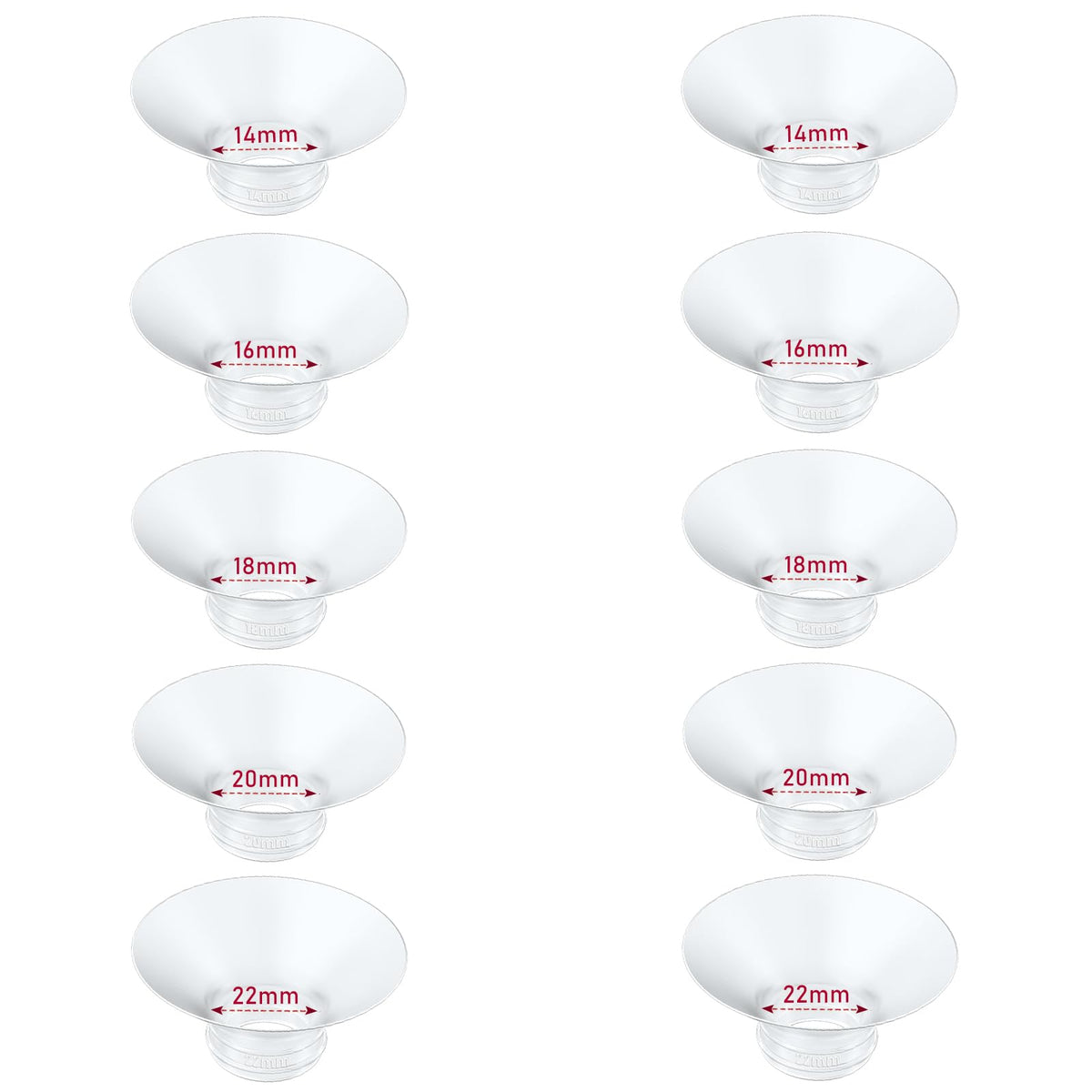 IVARONAL Flange Insert 2PCS 14mm Compatible with Momcozy M9/M6/M5/S12 Pro/V1 Pro/V2 pro, Spectra/Medela/Elvie/NCVI/TSRETE/eufy/Lansinoh/Paruu/MomMed Breast Pump 24mm Shields/Flanges (2pcs-14mm)