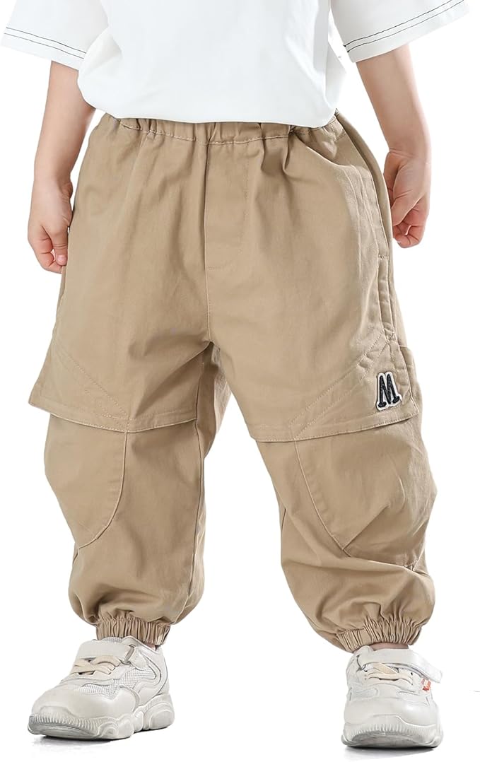 MINI PANDA Toddler Pants Boys& Girls, Relaxed Stretch Twill Toddler Casual Pants