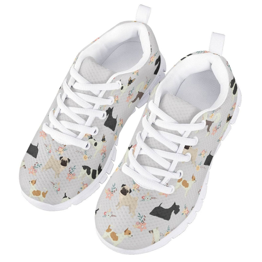 MARSVOVO First Shoes for Walking Boy Girl Athletic Lightweight Flexible Breathable Running Shoes Casual Comfortable Non Slip Play Sport LearningTo Walk Toddler Girl Sneakers Dogs Pattern Size 2 US