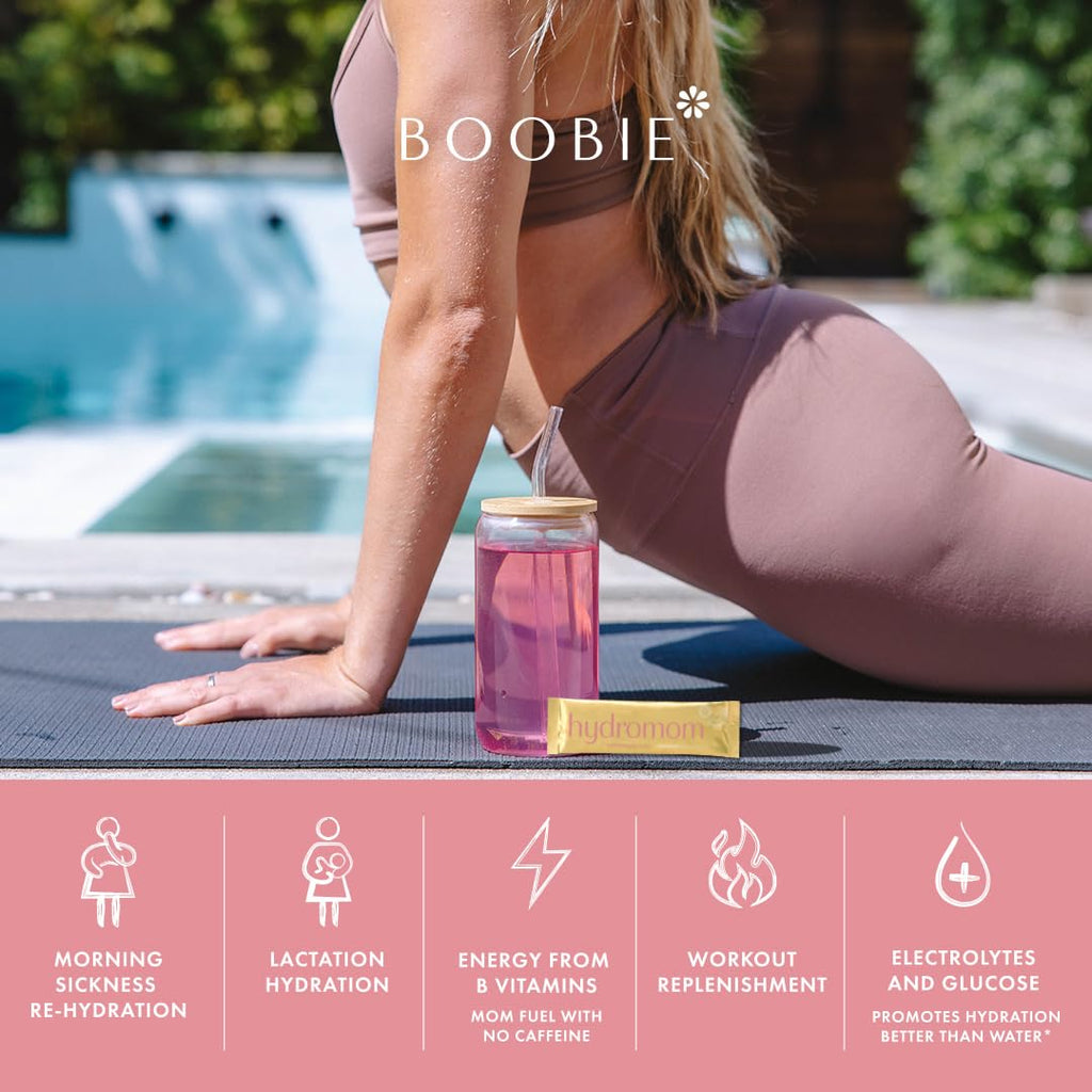 Boobie Hydromom Electrolyte Mix Hydration Boost - Watermelon Yuzu - 15 Ct