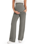 G4Free Maternity Lounge Pants with Pockets,Mocha Brown,S,Extra Tall