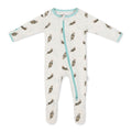 Bamboo Little Soft Baby Footie Pajamas, Baby Clothes, Newborn Sleepers, 95% Viscose and 5% Spandex, Otter, 3-6 Months