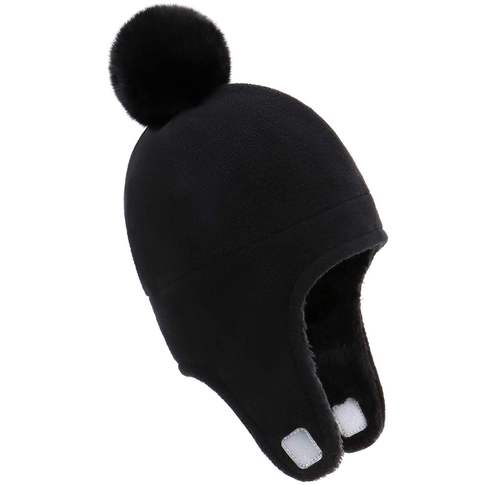 Otoyzy Baby Beanie Hat Pom Full Hood Toddler Winter Hat Fleece Earflap