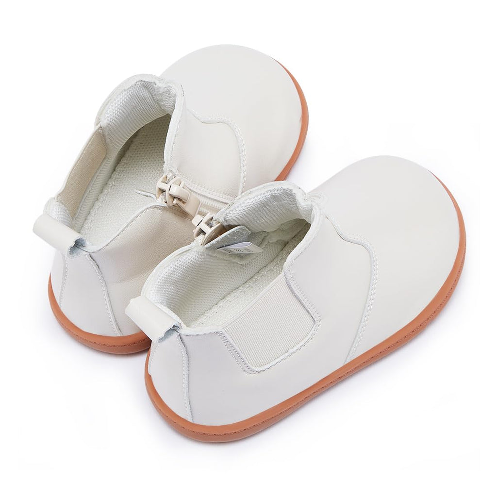 BMCiTYBM Baby Girls Boys Boots High Top First Walking Shoes White Size 12-18 Months Toddler