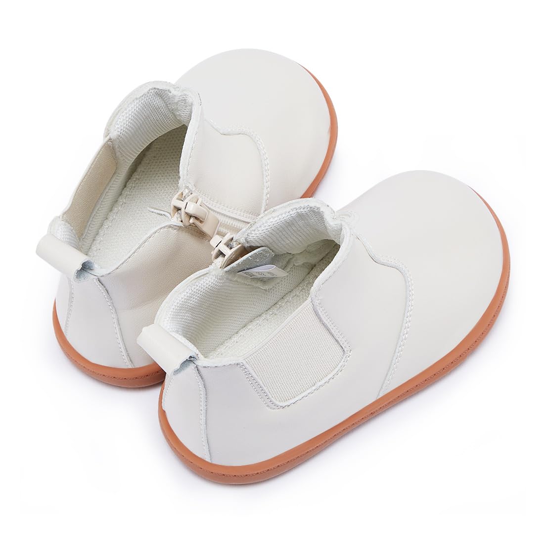 BMCiTYBM Baby Girls Boys Boots High Top First Walking Shoes White Size 18-24 Months Toddler