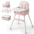 Obee Odee 3-in-1 Portable Baby High Chair for Babies and Toddlers (Pink)