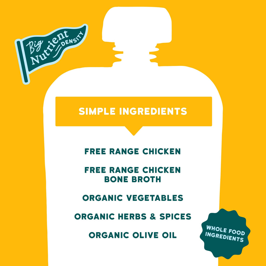 Serenity Kids Organic Chicken Puree Pouches, No Added Sugar, 3.5 Oz, 6 Pack