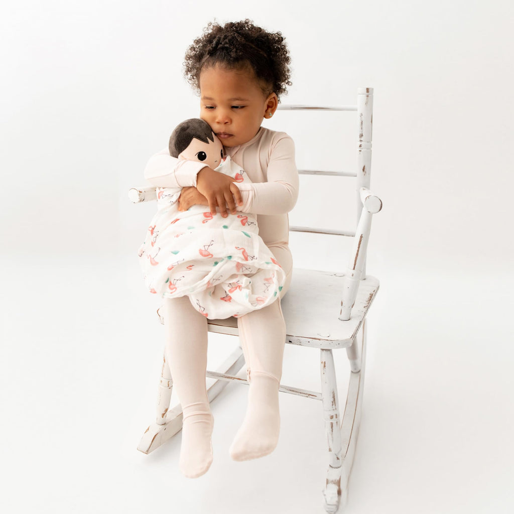 Bamboo Little Soft Baby Footie Pajamas, Baby Clothes, Newborn Sleepers, 95% Viscose and 5% Spandex, Peachy Pink, 9-12 Months