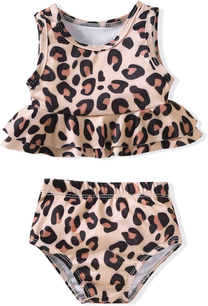 Aalizzwell Toddler Baby Girl Bathing Suit Two Piece Swimsuit Bikini Beach Wear