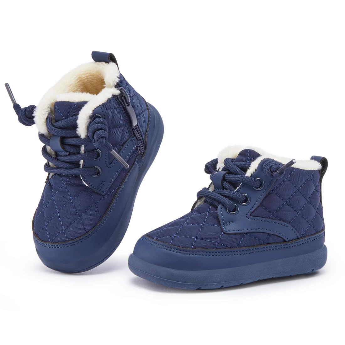 BMCiTYBM Baby Snow Boots Waterproof Infant Boy Girl Winter Booties Nonslip Lightweight Outdoor Warm Shoes for Cold Weather 6 9 12 18 24 Months Black Size 6-12 Months Toddler