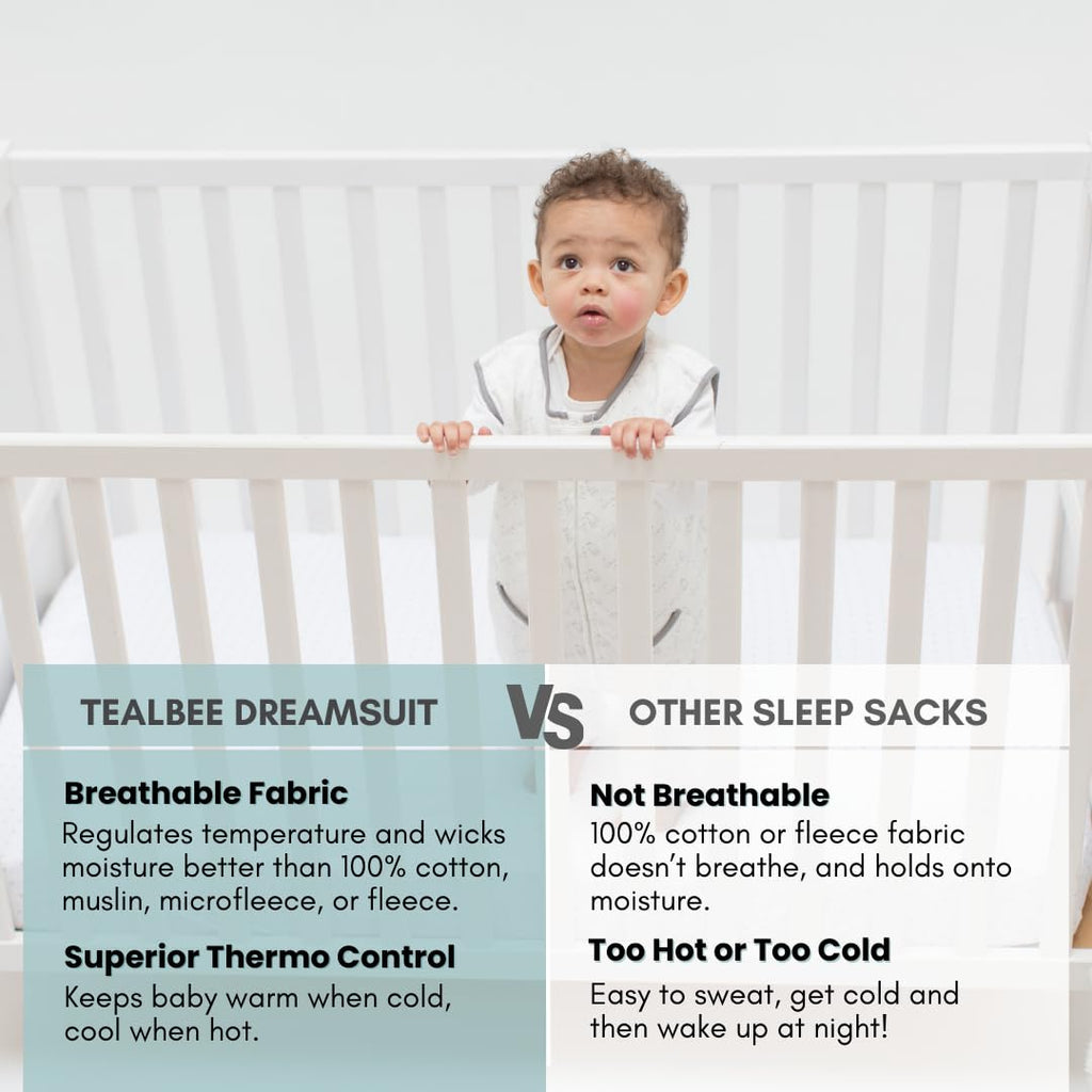 Tealbee Dreamsuit Walker Toddler Sleep Sack with Feet and Legs, 12M-2T