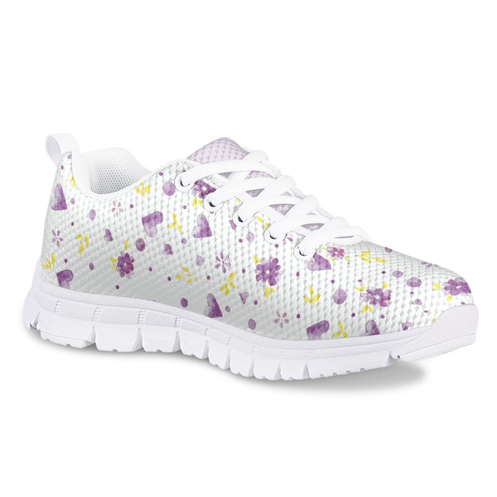 MARSVOVO Girl Running Shoes Flexible Breathable Athletic Lightweight Slip On Girl Sneakers Comfortable Resistant Lace-up Pre Walking Shoes for Boy Girl Little Elephant Print Design Size 13 US