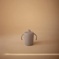 mushie Trainer Sippy Cup | Made in Denmark | Leak Resistant Twist-Off Lid & Handles | 6 Months + (Blush)