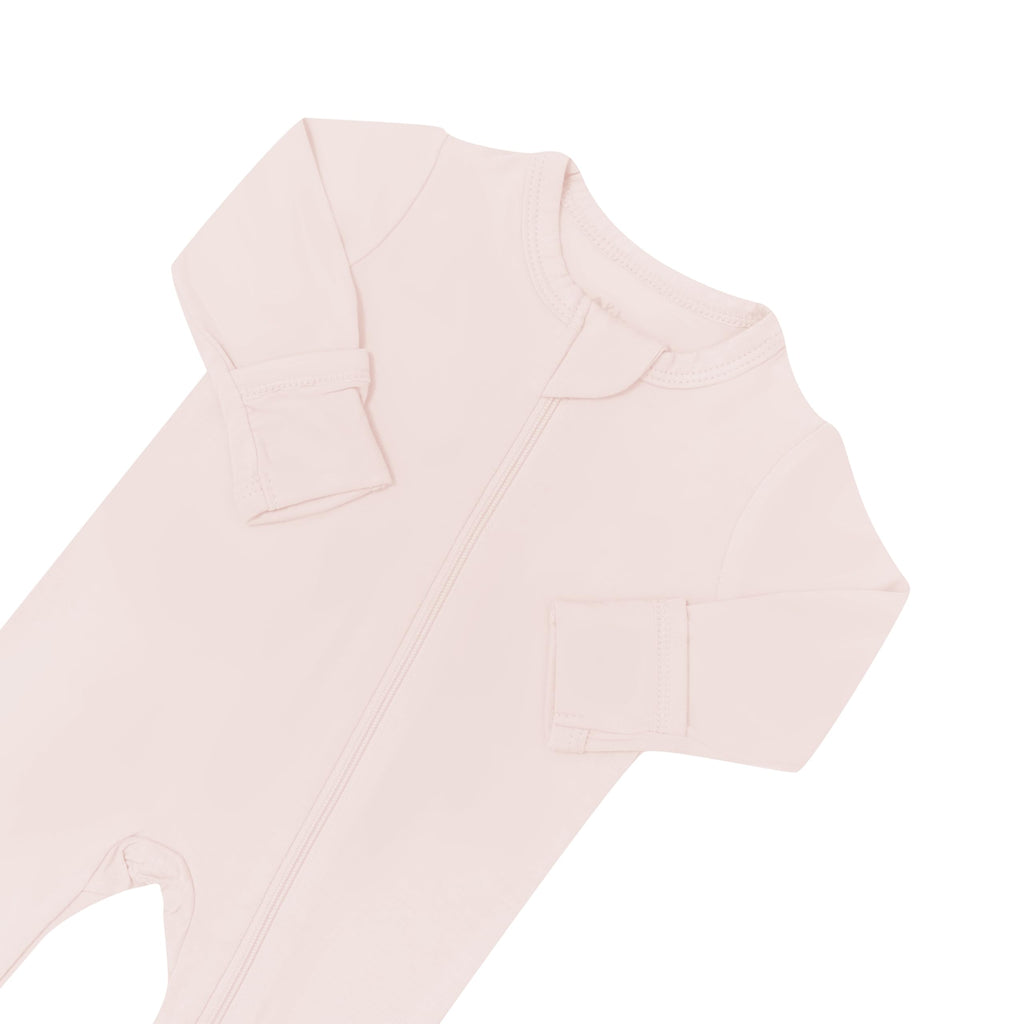 KYTE BABY Unisex Rayon Made From Bamboo Zippered Rompers (4T, Blush)