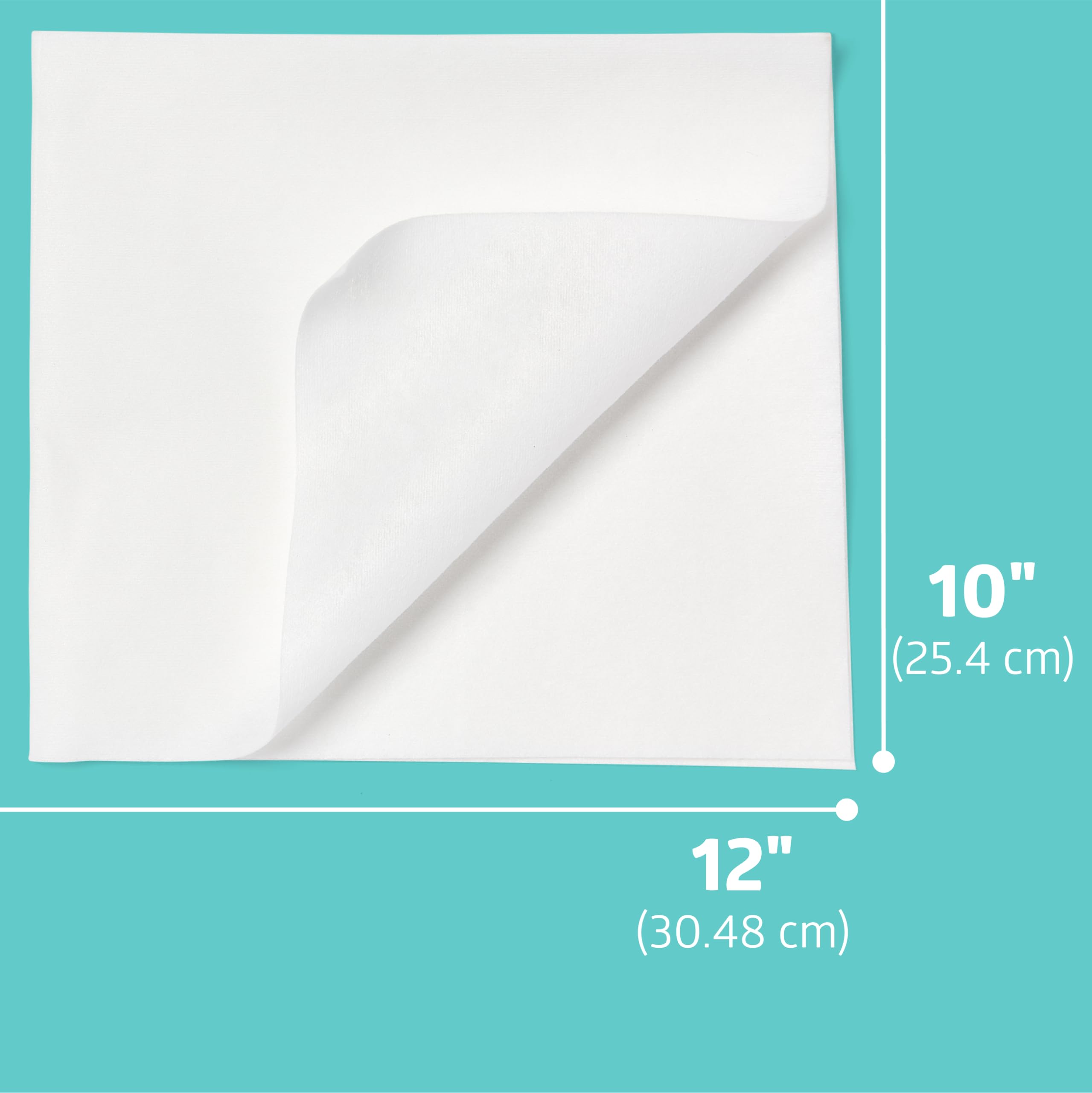 Medline Ultrasoft Disposable Dry Cleansing Cloths, Fragrance-Free, 10 x 13 inches, 50 per Bag, One Bag