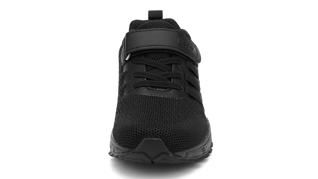 KUBUA Kids Sneakers Lightweight Boys Girls Tennis Shoes Black a