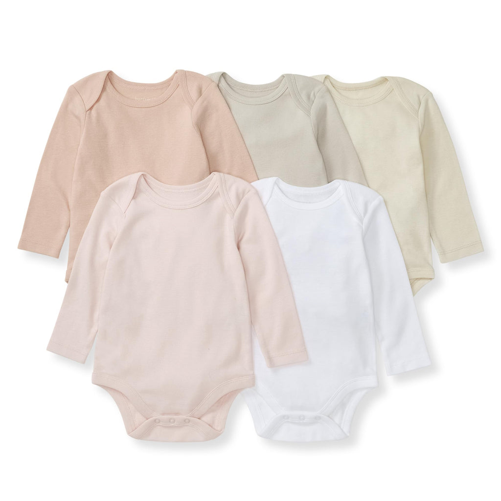 Burt's Bees Baby Unisex Bodysuits, Short Sleeve Organic Sleepwear, 5-Pack