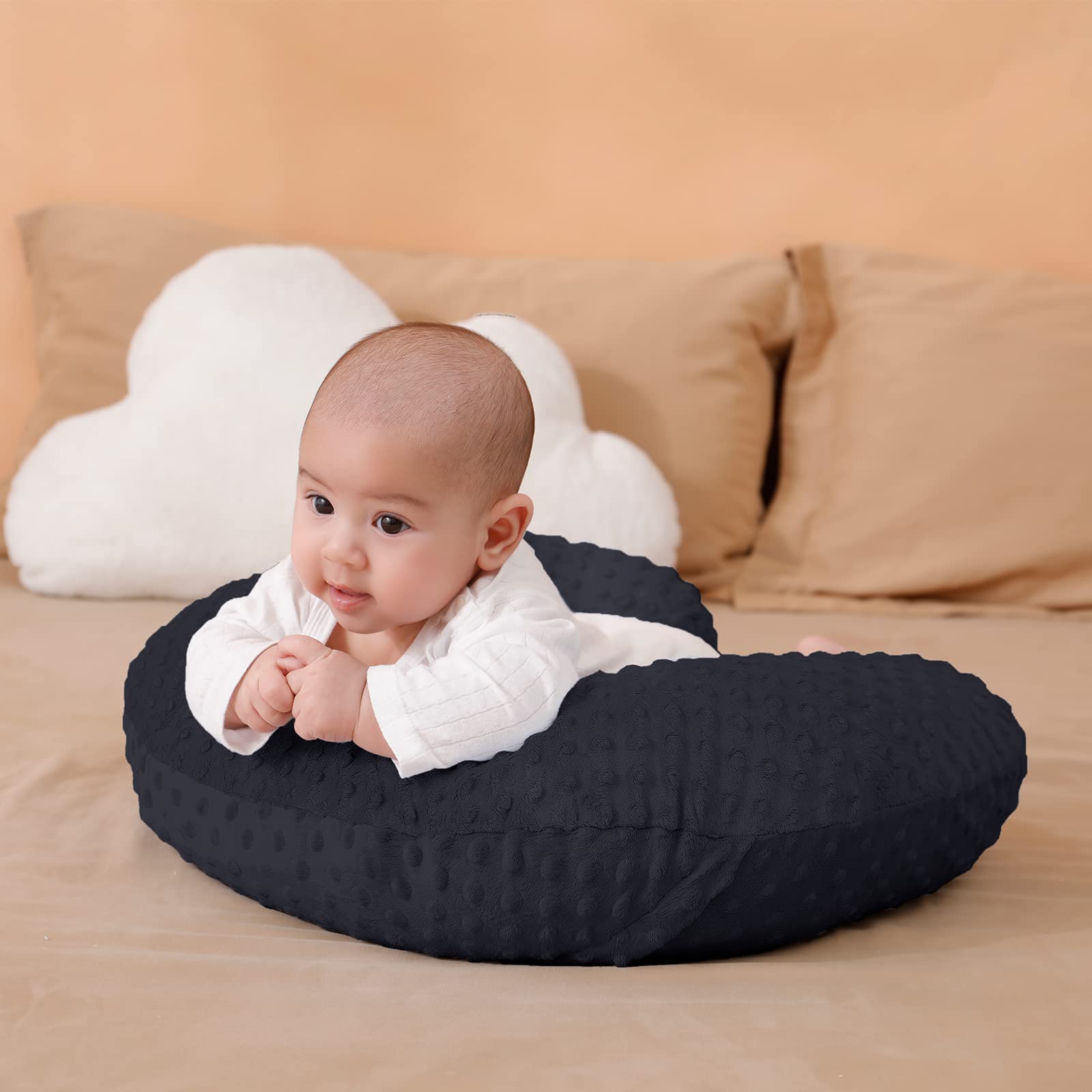 Aullar Nursing Pillow and Positioner with Cover for Breastfeeding