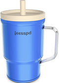 Toddler Cups – 9 oz Adorable Miniature Tumbler with Leak-Resistant Straw and Toddler-Friendly Handle, Encourages Hydration, Easy to Clean, Sippy cups for Toddlers 1-3，BPA Free silicone (Ocean)
