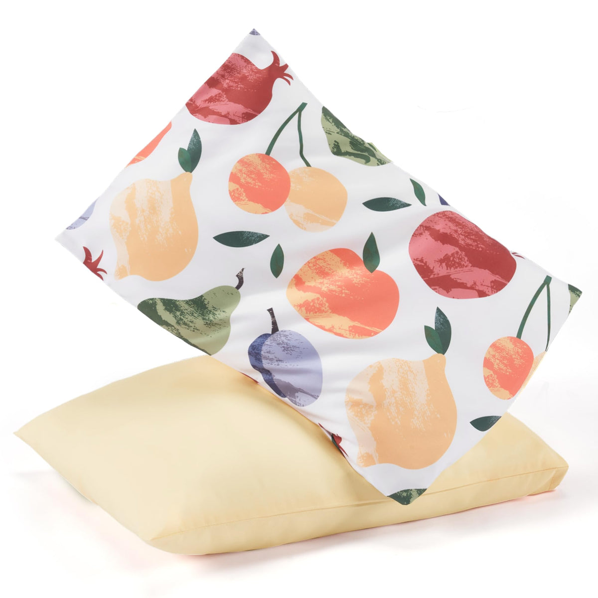 TILLYOU Toddler Pillowcase 2 Pack with Envelope Closure,13" x 18" Silky Soft Microfiber Travel Kids Pillowcase for Boys and Girls, Beach Time Turtle&Manta Ray