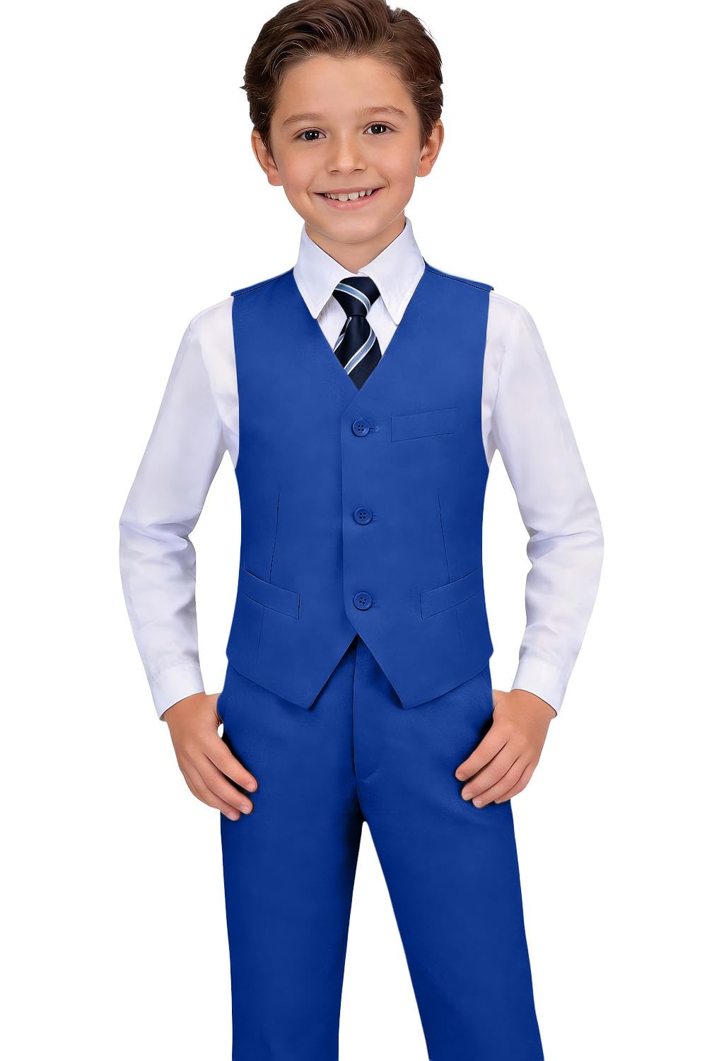 Boys Suit Formal Ring Bearer Outfit for Boy Kids Navy Blue Suits Size 14
