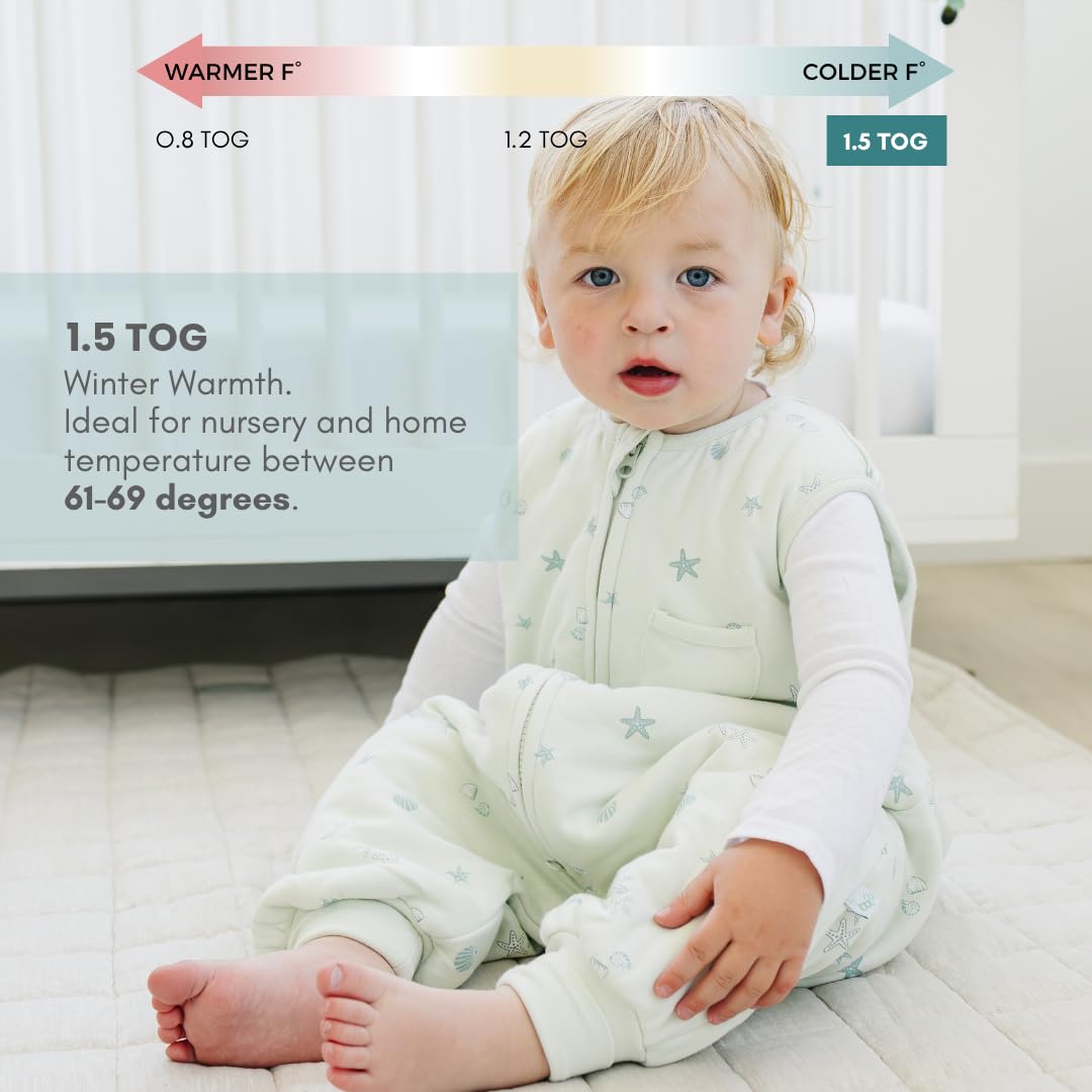 Tealbee Dreamsuit Walker Toddler Sleep Sack with Feet and Legs, 12M-2T
