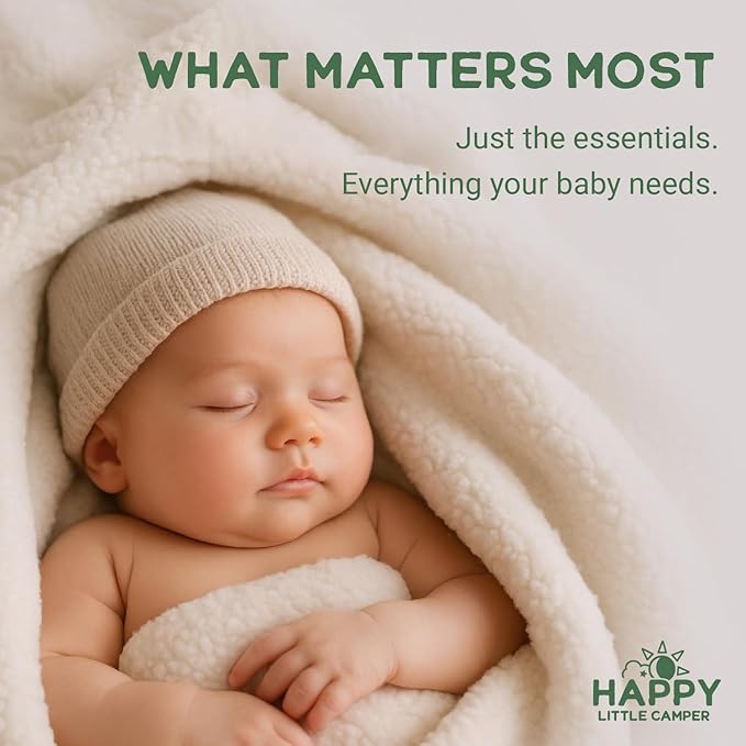 Happy Little Camper Super Saver Diapers, Size 4, 100 Count | Budget-Friendly Disposable Baby Diapers for Sensitive Skin | Hypoallergenic, Fragrance-Free, Ultra Absorbent