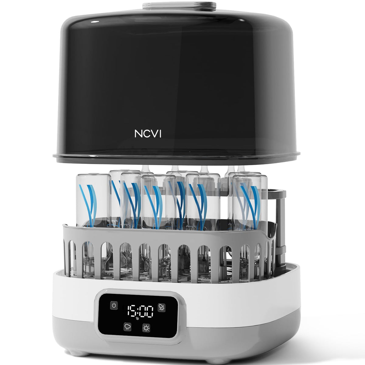 NCVI Baby Bottle Sterilizer and Dryer, 20-Minute Cycle, Up to 8 Bottles