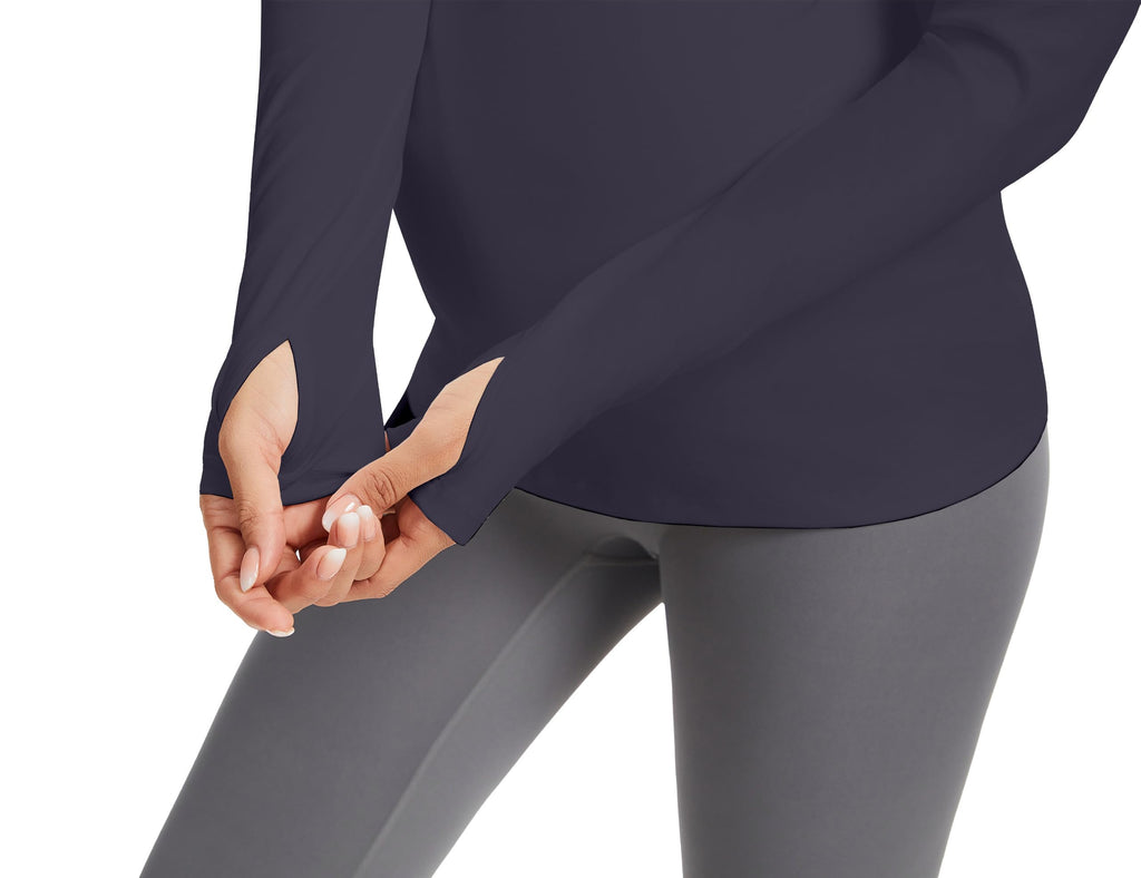 MathCat Maternity Long Sleeve Shirt with Thumbleholes,Pregnancy Casual Tops Athletic Yoga Maternity Shirts