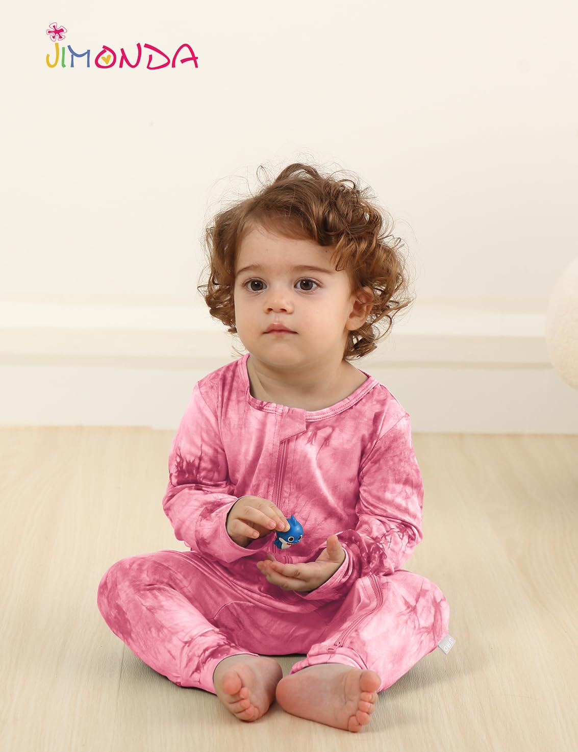 Jimonda Baby Girl Boys Bamboo Rayon Pajamas,Footless Pjs(Pink&multi,9-12M)