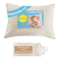 LOFE Adjustable Kids Pillow for Ages 4-12 with Organic Cotton Pillowcase