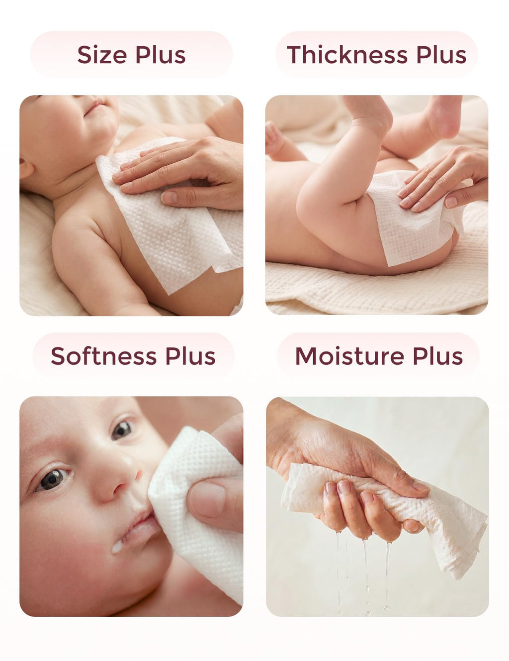 Momcozy Baby Wipes, Unscented & Hypoallergenic, Gentle for Sensitive Skin