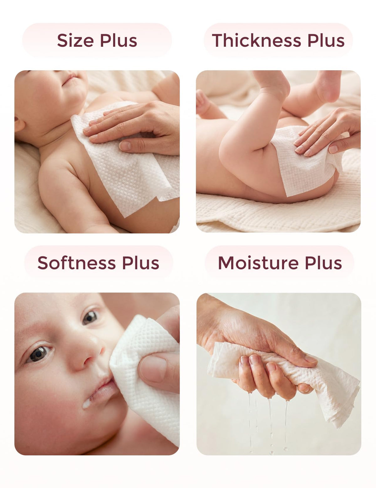 Momcozy Baby Wipes, Unscented & Hypoallergenic, Gentle for Sensitive Skin