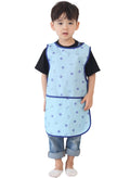 Plie Kids Painting Apron – Waterproof Art Smock for Toddlers & Preschoolers, Messy Play, Baking, Crafts, Cooking, Sensory Activities, Mealtime (Ages 1–10), Blue Bear (36-S)