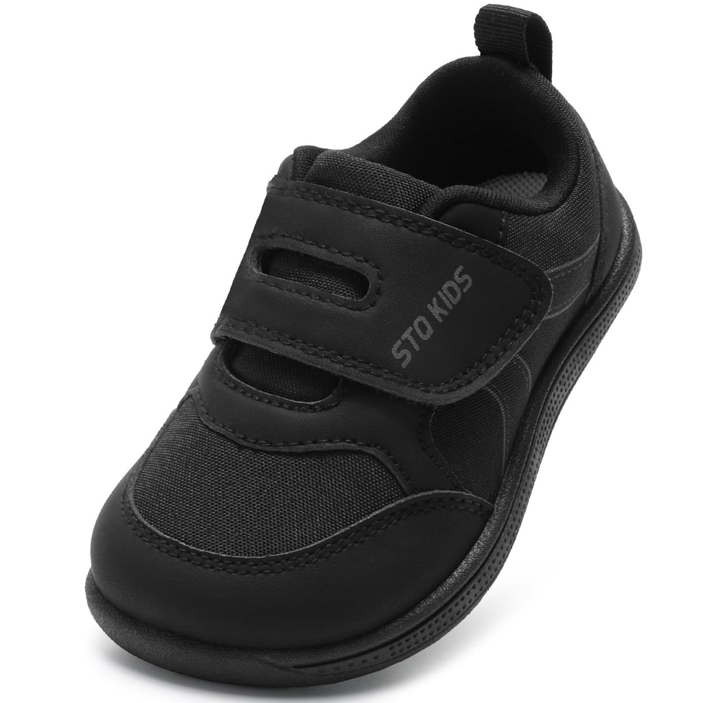 Toddler Boys Shoes Wide Toe Box Barefoot Sneakers School All Black Size T8