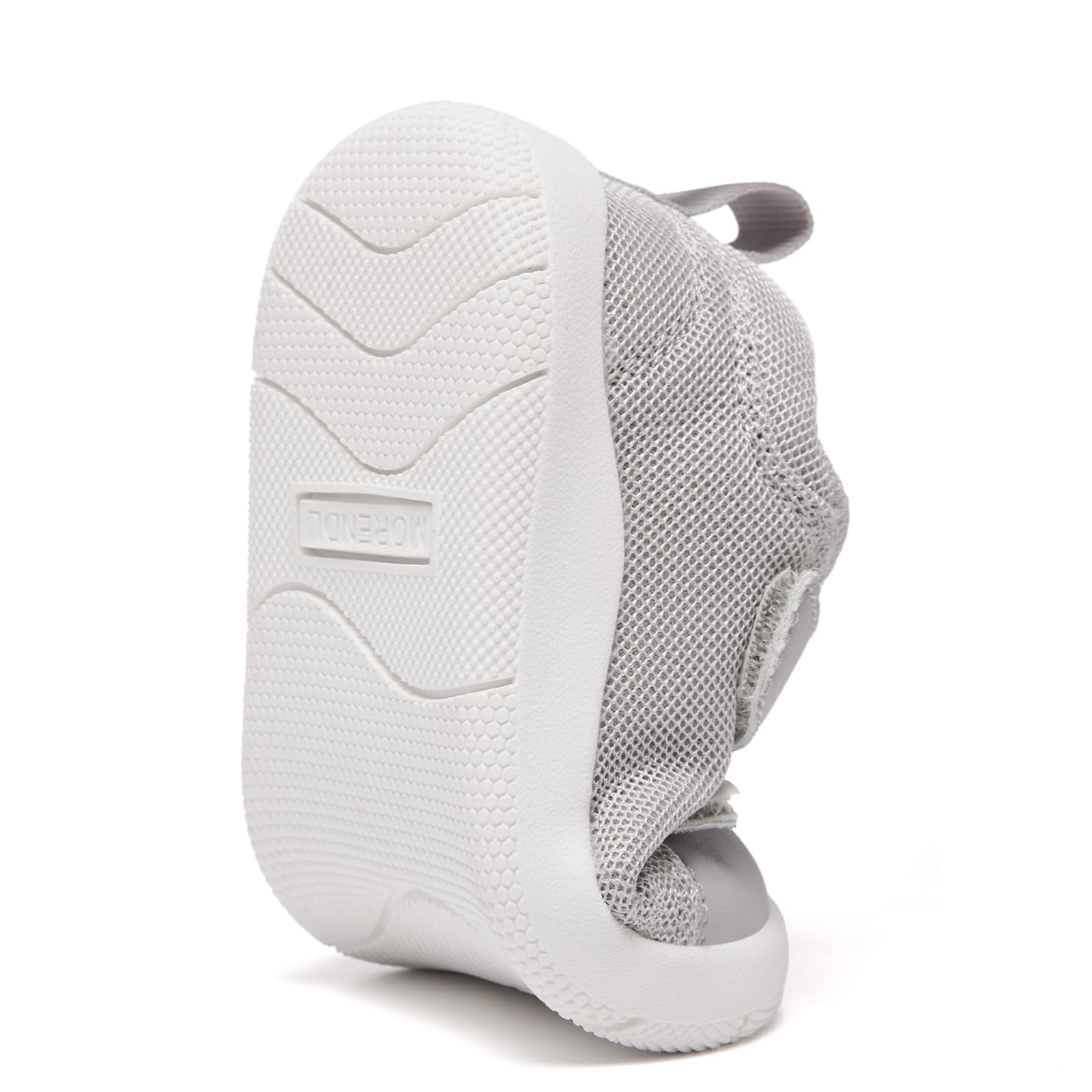 MORENDL Toddler Shoes Baby Wide Toe Box Barefoot Shoes Boy Girl Walking Shoes Non-Slip Minimalist Sneakers Comfort Zero Drop Tennis Outdoor Activities LightGrey Mesh 15-18 Months