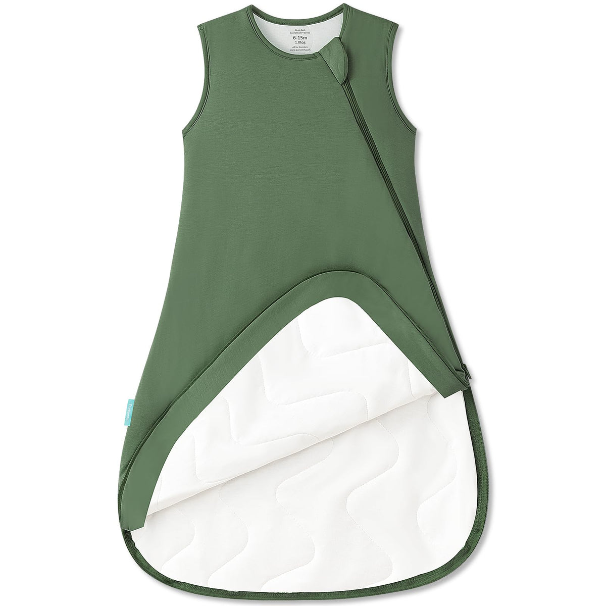 PurComfy Supersoft Sleep Sack 1.0 TOG, Bamboo Viscose, 0-3 Months, Dolphin