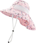 XIAOHAWANG Girls Sun Hat Baby Beach Hats Boys UPF 50+ Kids Summer Protection Cap Toddler Breathable Caps Wide Brim Neck Flap