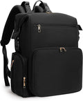 CEI-CEI Neoprene Diaper Bag Backpack with Changing Pad, Large Newborn Baby Maternity Bags Travel Tote with Insulated Pockets (Black)