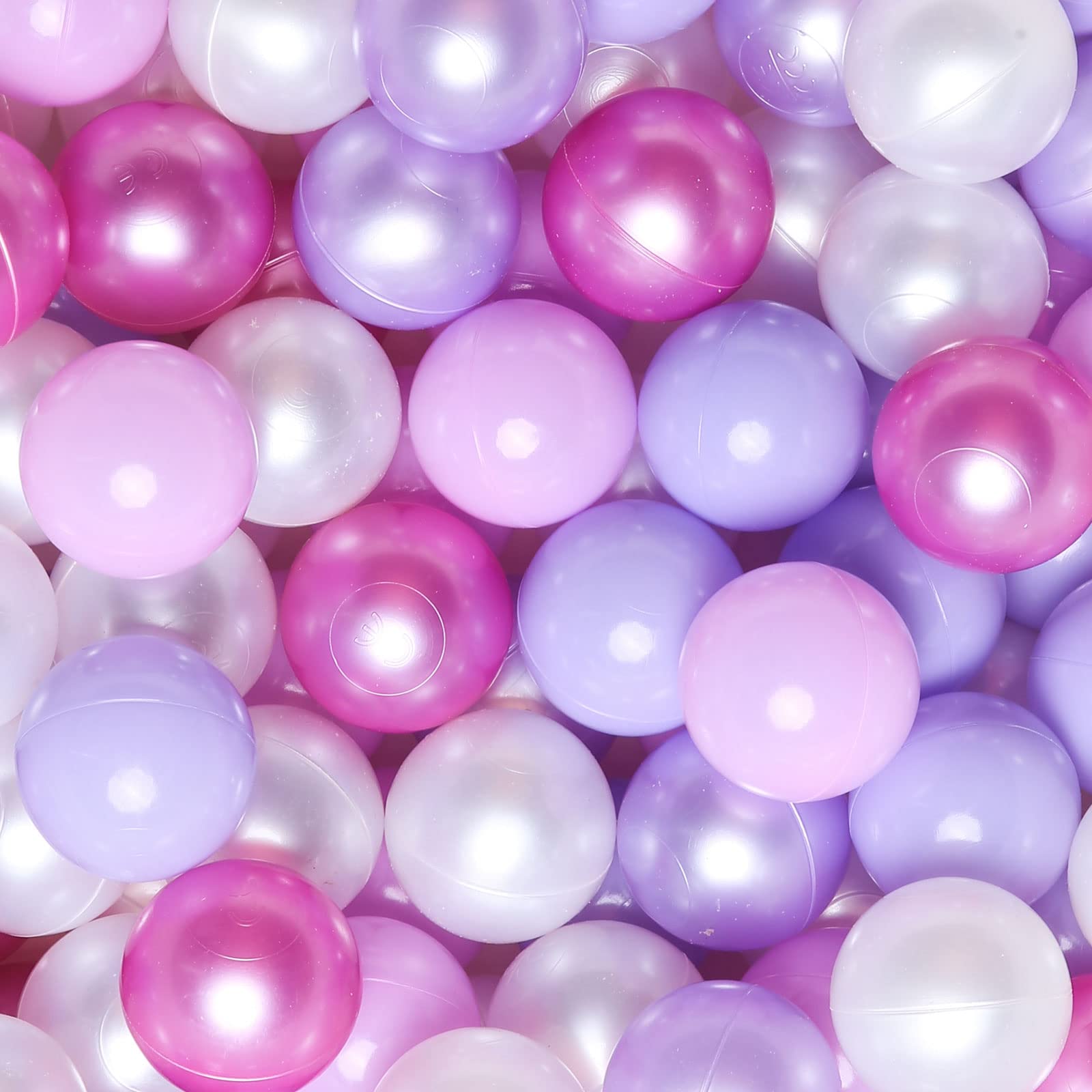 GOGOSO Ball Pits Balls Toddlers 50 100 200 500 Plastics Shape Ball Non-Phthalate Non-BPA Non-Toxic 2.2-Inch Crush Proof Play Balls,Pearl Purple Colors, 500 Balls