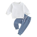 MA&BABY Toddler Baby Boy Clothes Solid Color Sweatshirt Jogger Pants Set